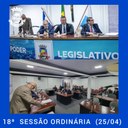 Resumo da 18ª Sessão Ordinária da Câmara Municipal de Nilópolis, realizada em 25/04/2022.