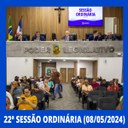 Resumo da 22ª Sessão Ordinária da Câmara Municipal de Nilópolis, realizada na tarde desta Quarta-feira (08/05/2024).