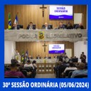 Resumo da 30ª Sessão Ordinária da Câmara Municipal de Nilópolis, realizada na tarde desta Quarta-feira (05/06/2024).