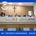 Resumo da 43ª Sessão Ordinária da Câmara Municipal de Nilópolis, realizada em 24/08/2022.