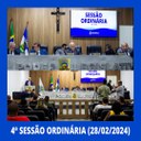 Resumo da 4ª Sessão Ordinária da Câmara Municipal de Nilópolis, realizada na tarde desta Quarta-feira (28/02/2024).