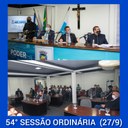 54º Sessão Ordinária (27/09/2021)