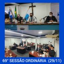 Resumo da 69ª Sessão Ordinária da Câmara Municipal de Nilópolis, realizada na manhã desta segunda-feira (29/11/2021).