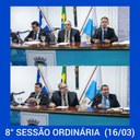 Resumo da 8ª Sessão Ordinária da Câmara Municipal de Nilópolis, realizada em 16/03/2022.