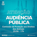 Será realizada na próxima terça-feira (29/06), a partir das 17h,  Audiência Pública da Comissão de Proteção aos Direitos dos Animais, da Câmara Municipal de Nilópolis, com o tema “Políticas públicas voltadas aos animais”.